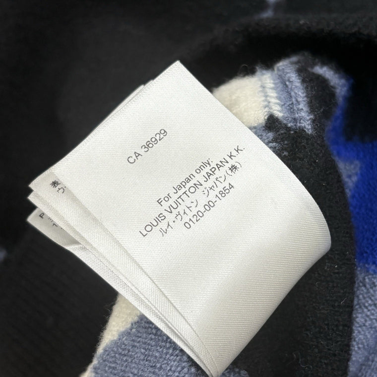Fair Isle Macro Knit Sweater Black Blue — photo 16