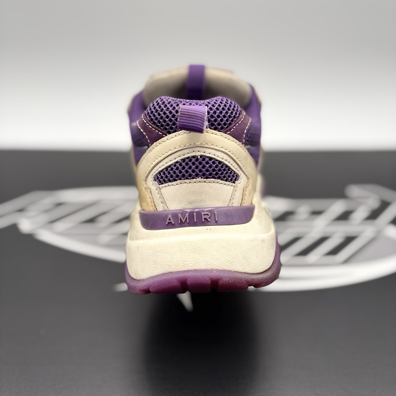 Size 42 (9 US) Amiri Bone Runner ' White, Beige, Purple '