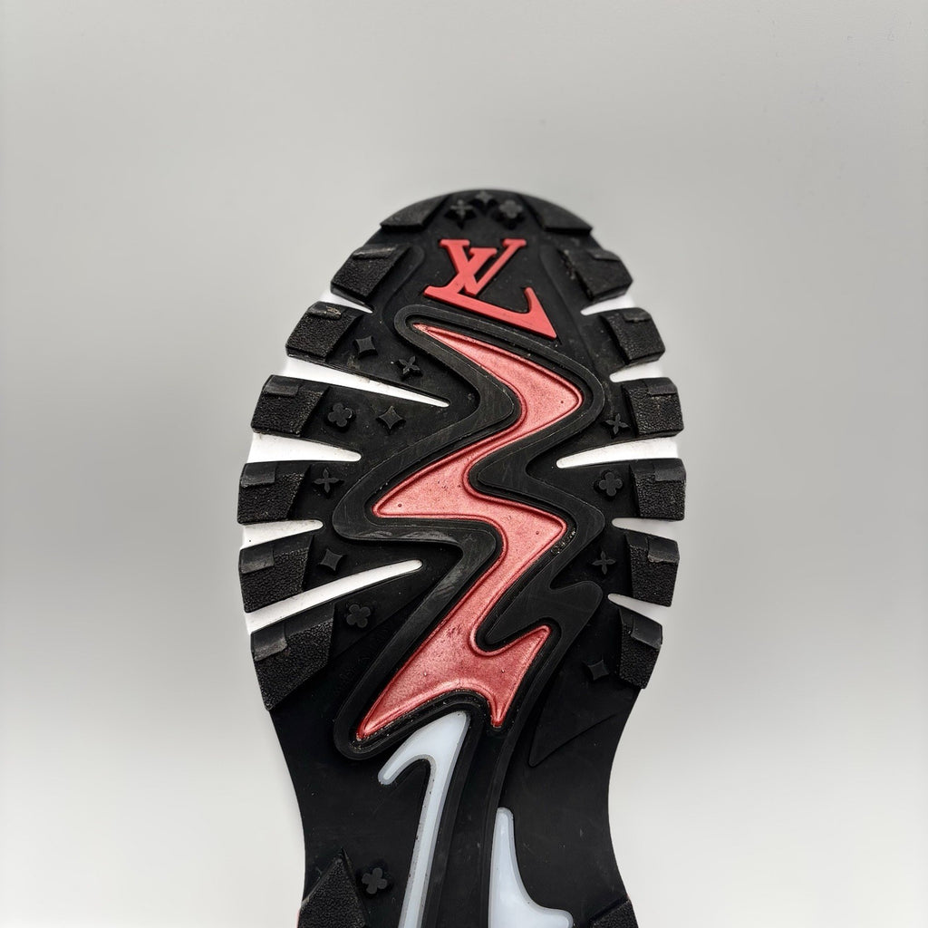 Size 8.5 LV (9.5-10 US) Louis Vuitton Tactic Runner ' Red Grey ' | GREAT COND!