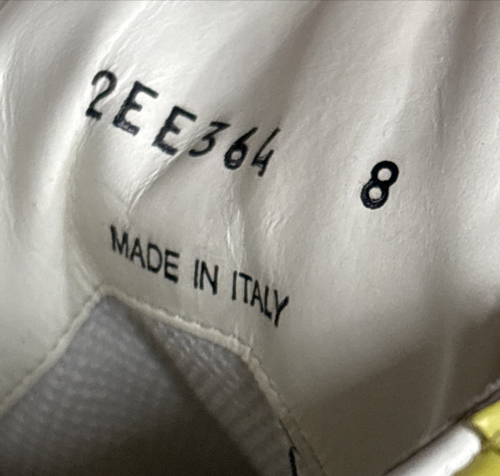 Size 8 UK (9 US) - Prada Downtown Low Leather ' Bianco Cedro ' | WORN ONCE!