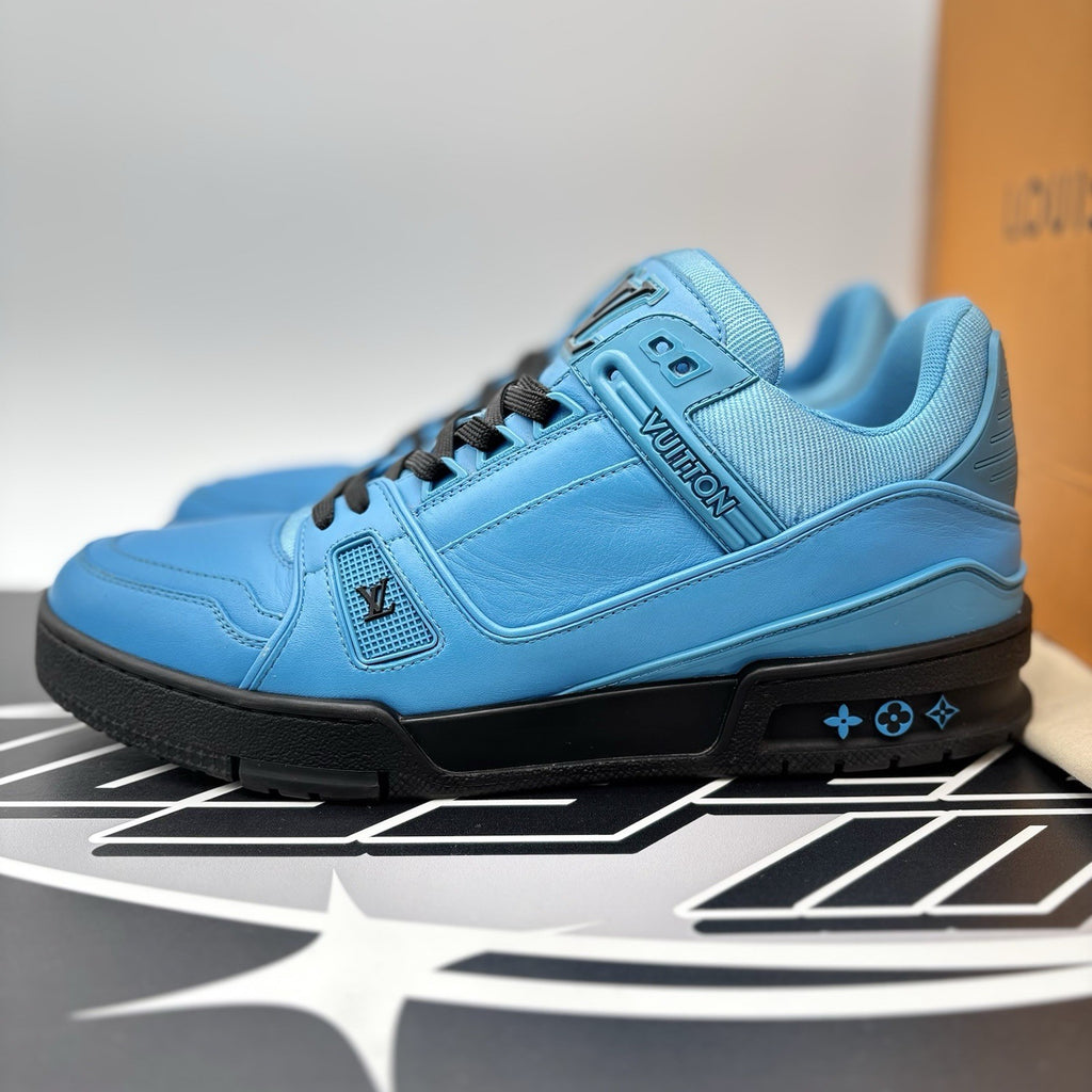 Size 7 LV (8-8.5 US) - Louis Vuitton Trainer ' Blue, Black ' | GOOD CONDITION!