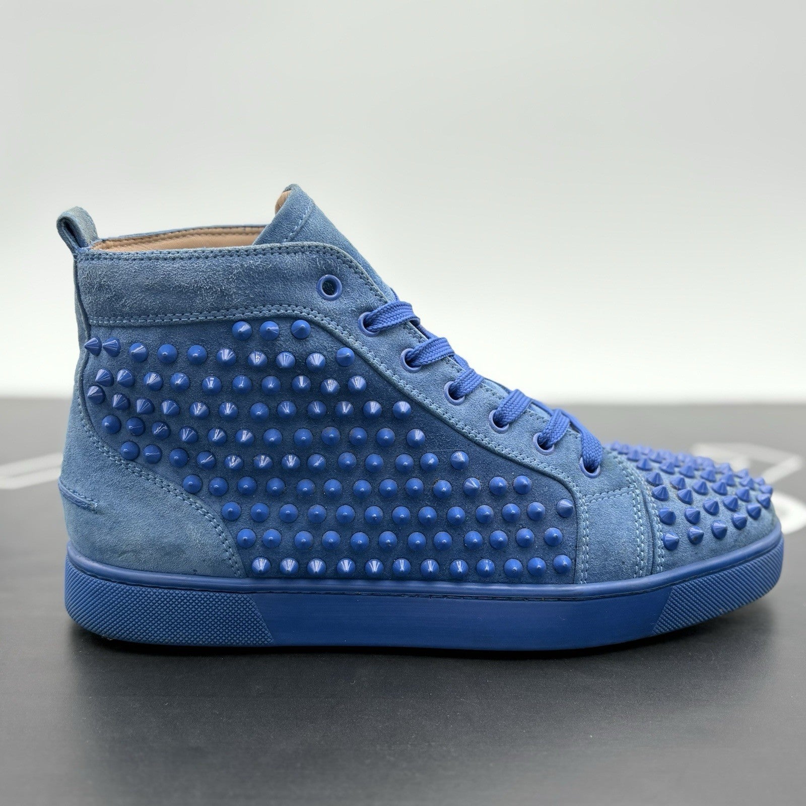 Size 41 (8 US) - Christian Louboutin High Spikes  ' Blue ' | SUPER CLEAN!