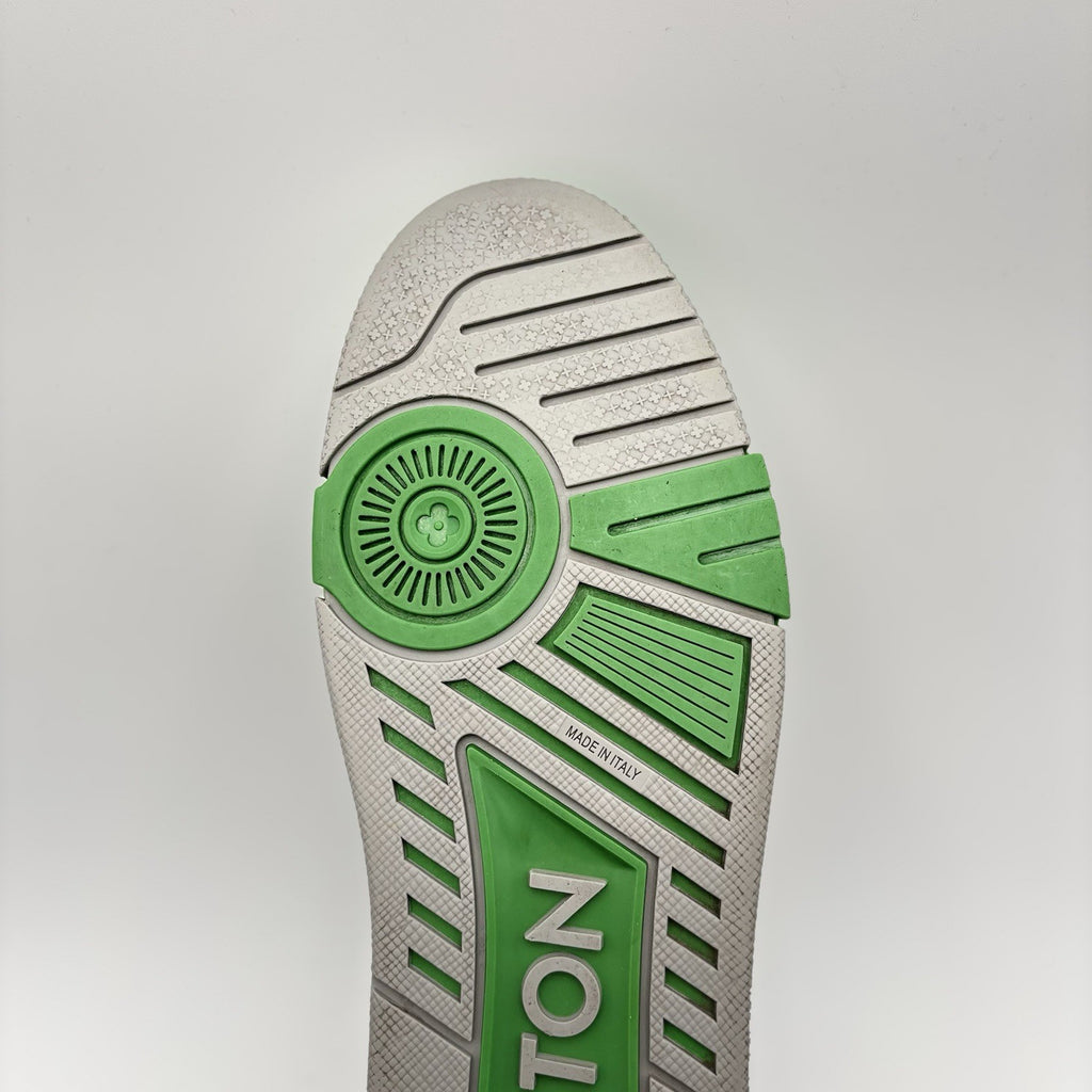 Size 10 LV (11-11.5 US) - Louis Vuitton Trainer ' Green Grey' | GOOD CONDITION!