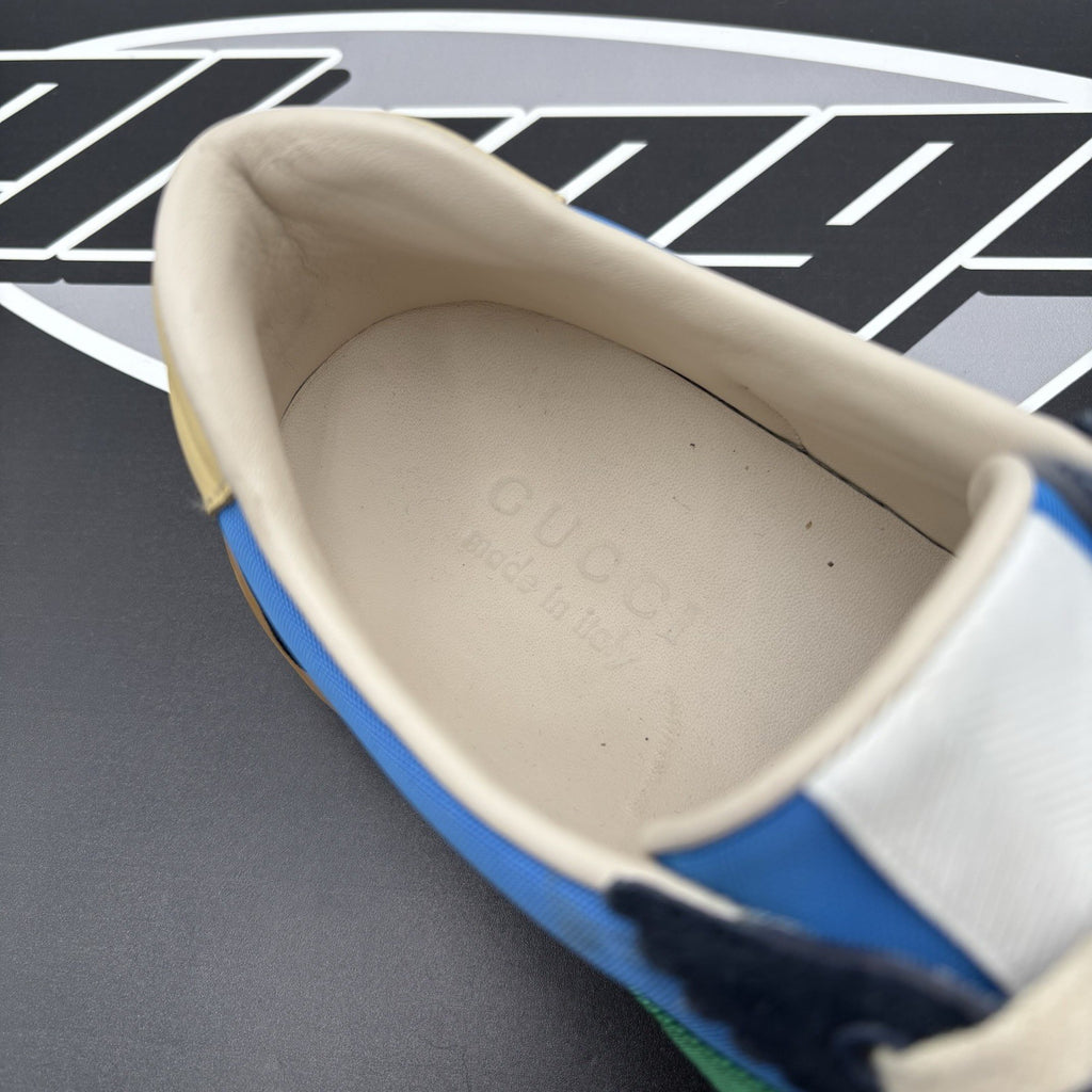 Size 8 G (8.5 US) - Gucci Web Accent Nylon ‘ Blue ‘  | GOOD CONDITION!