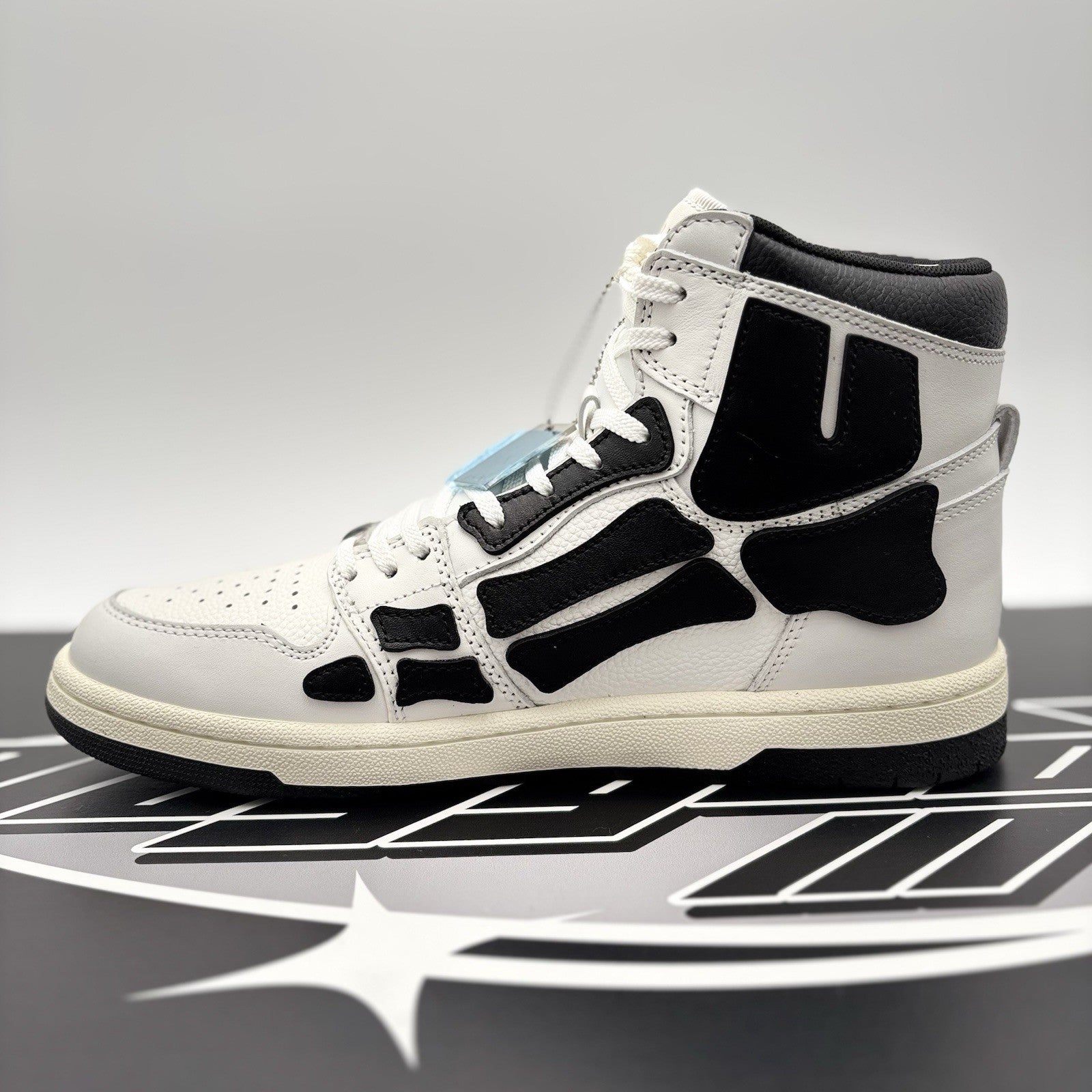 Size 42 (US 9) - Amiri Skel High Top Sneakers ' Black, White ' | NEW!