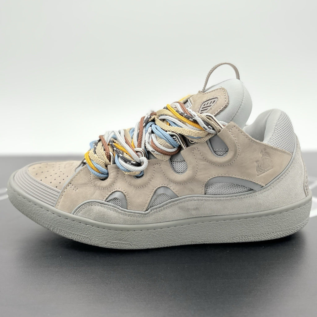 Size 45 (12 US) Lanvin Curb Sneaker ' Grey Colorful Laces ' | GREAT CONDITION!