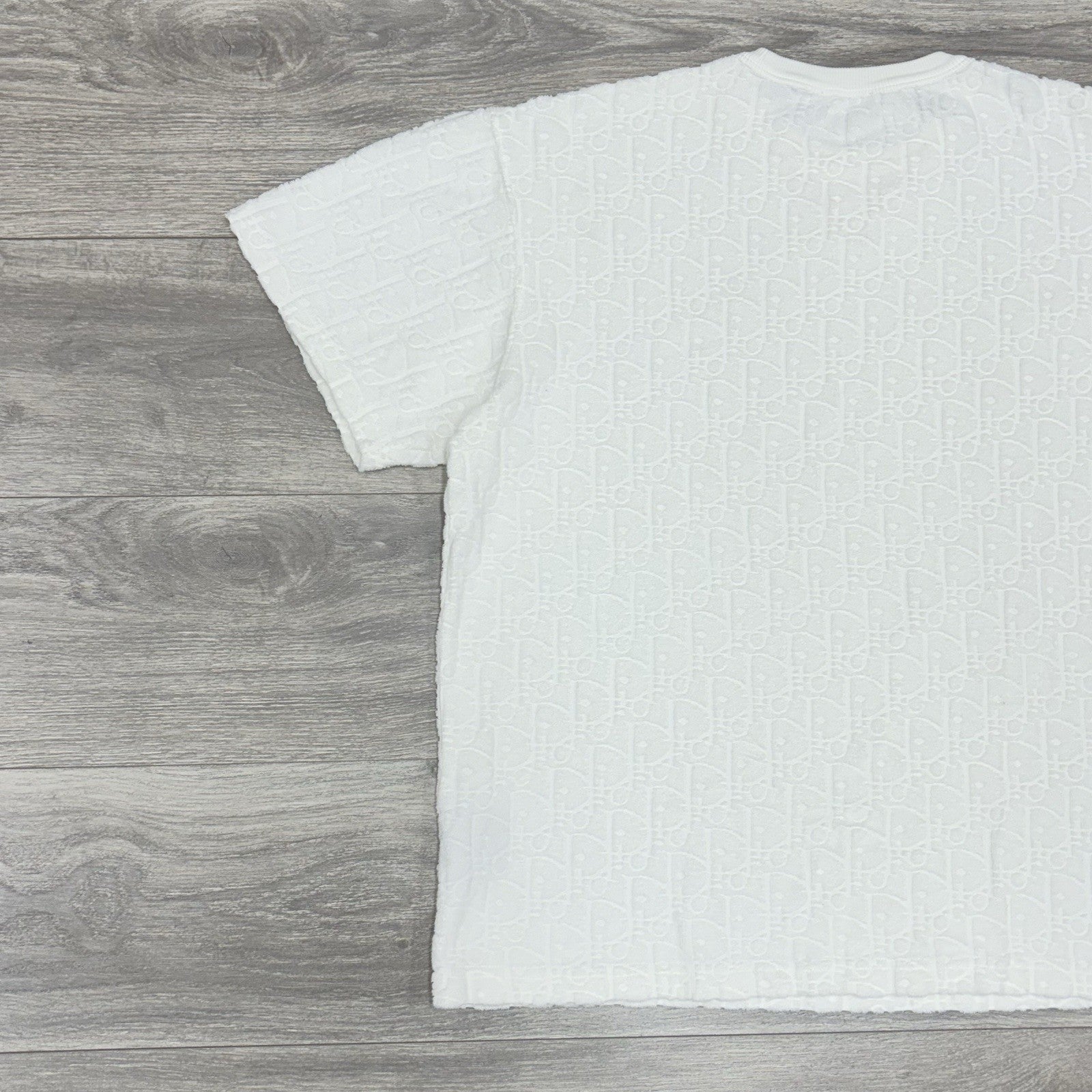 Size XL - Dior Oblique Relaxed Fit Terry Cotton Jacquard T-Shirt ' Off White '