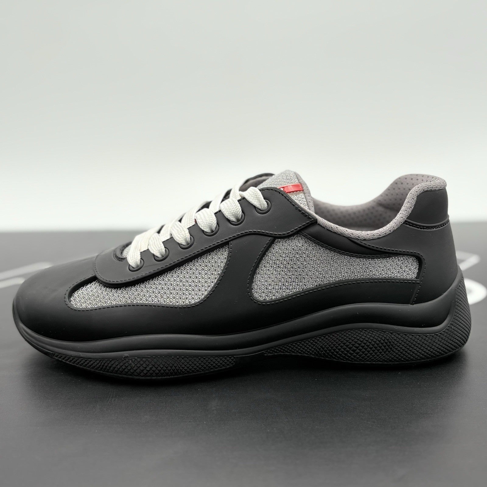 Size 40 (7 US) - Prada America's Cup Soft Rubber ' Black ' | SUPER CLEAN!