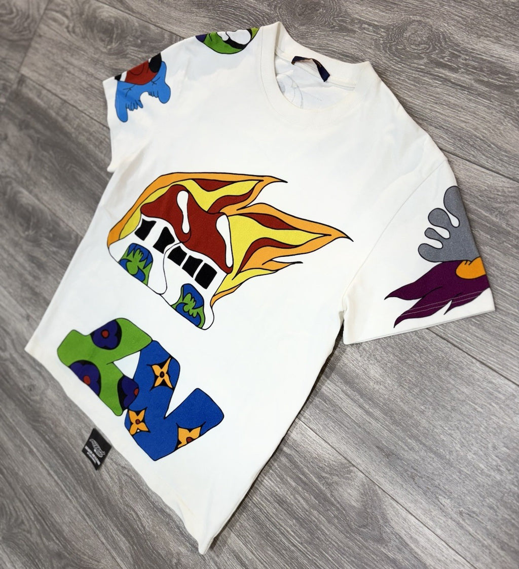Size Small - Louis Vuitton Cartoon Short Sleeve T-Shirt ' White ' | EXCELLENT!