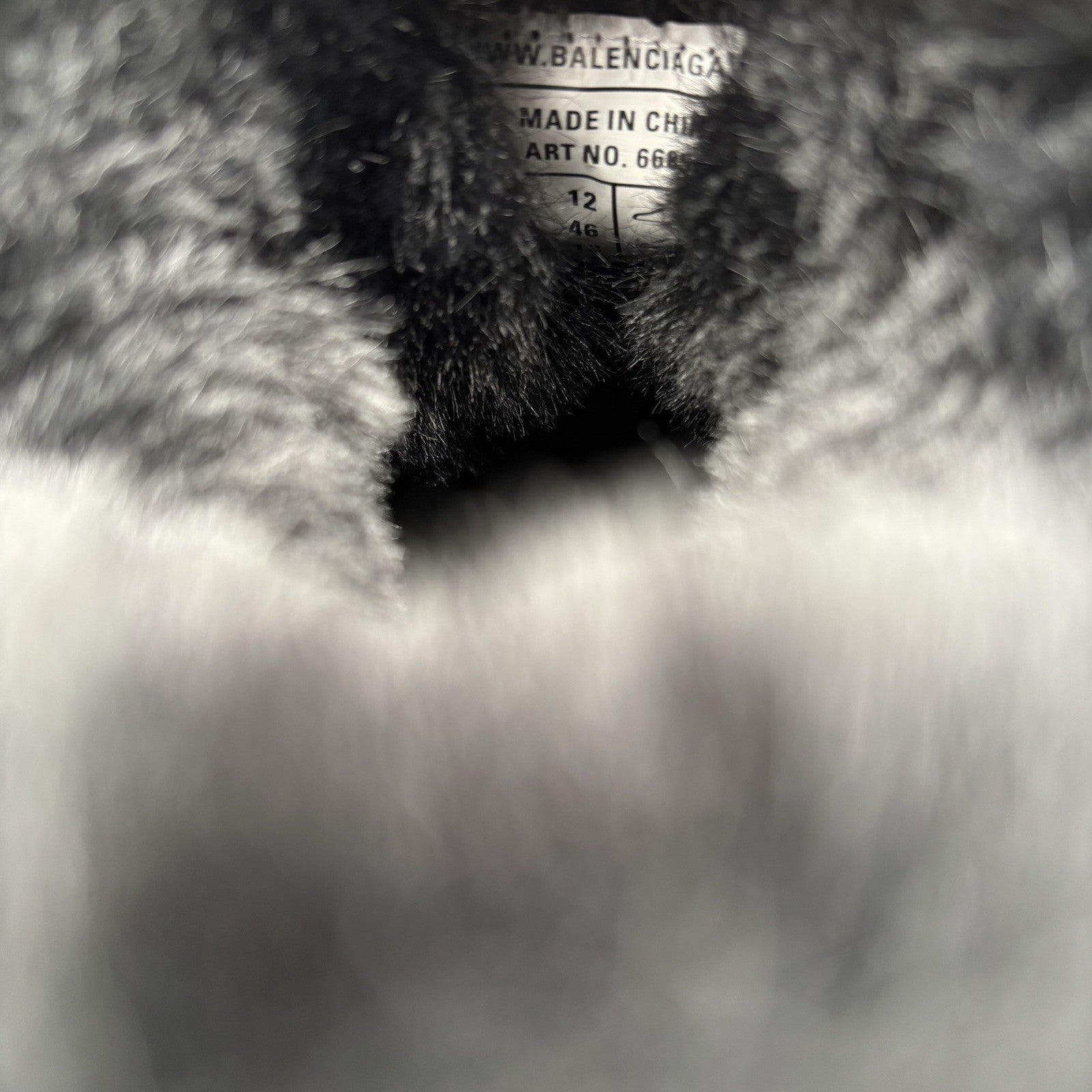 Size 46 (US 13) - Balenciaga Track Faux Fur ‘ Black ' | BRAND NEW!