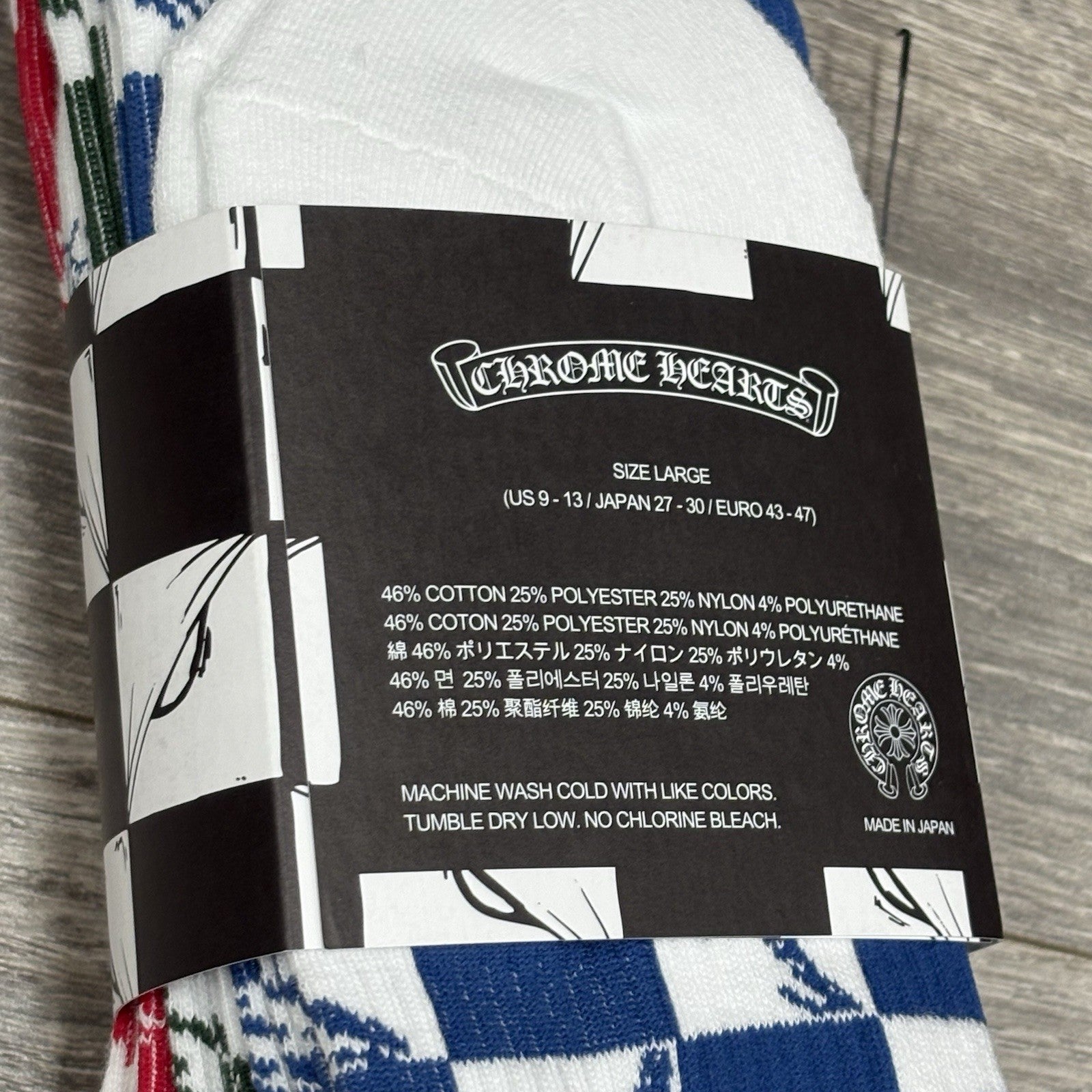 Size Large (9-13 US) - Chrome Hearts Matty Boy 99 Eye Socks ' Green ' | NEW!