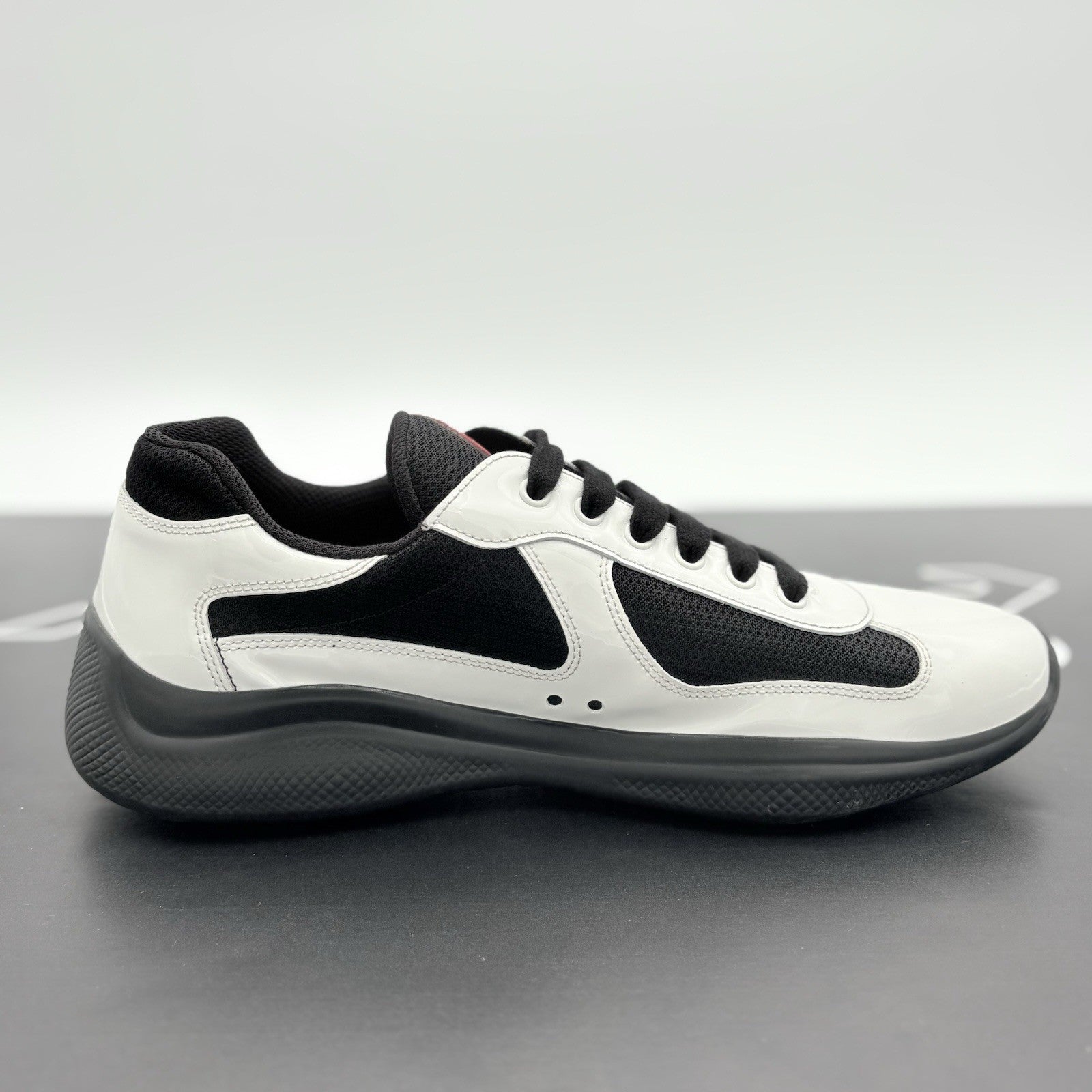 Size 8.5 UK (9.5 US) - Prada Americas Cup ' Black White ' | SUPER CLEAN!