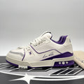 Size 7.5 LV (8.5-9 US) - Louis Vuitton Trainer ' White, Purple ' | WORN ONCE!