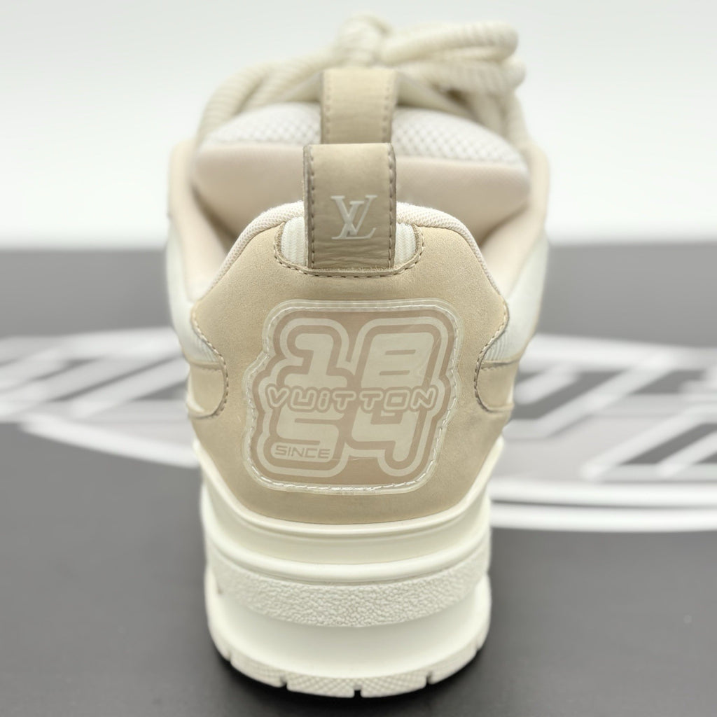 Size 5 LV (6-6.5 US) - Louis Vuitton Skate ' Beige White ' | SUPER CLEAN!