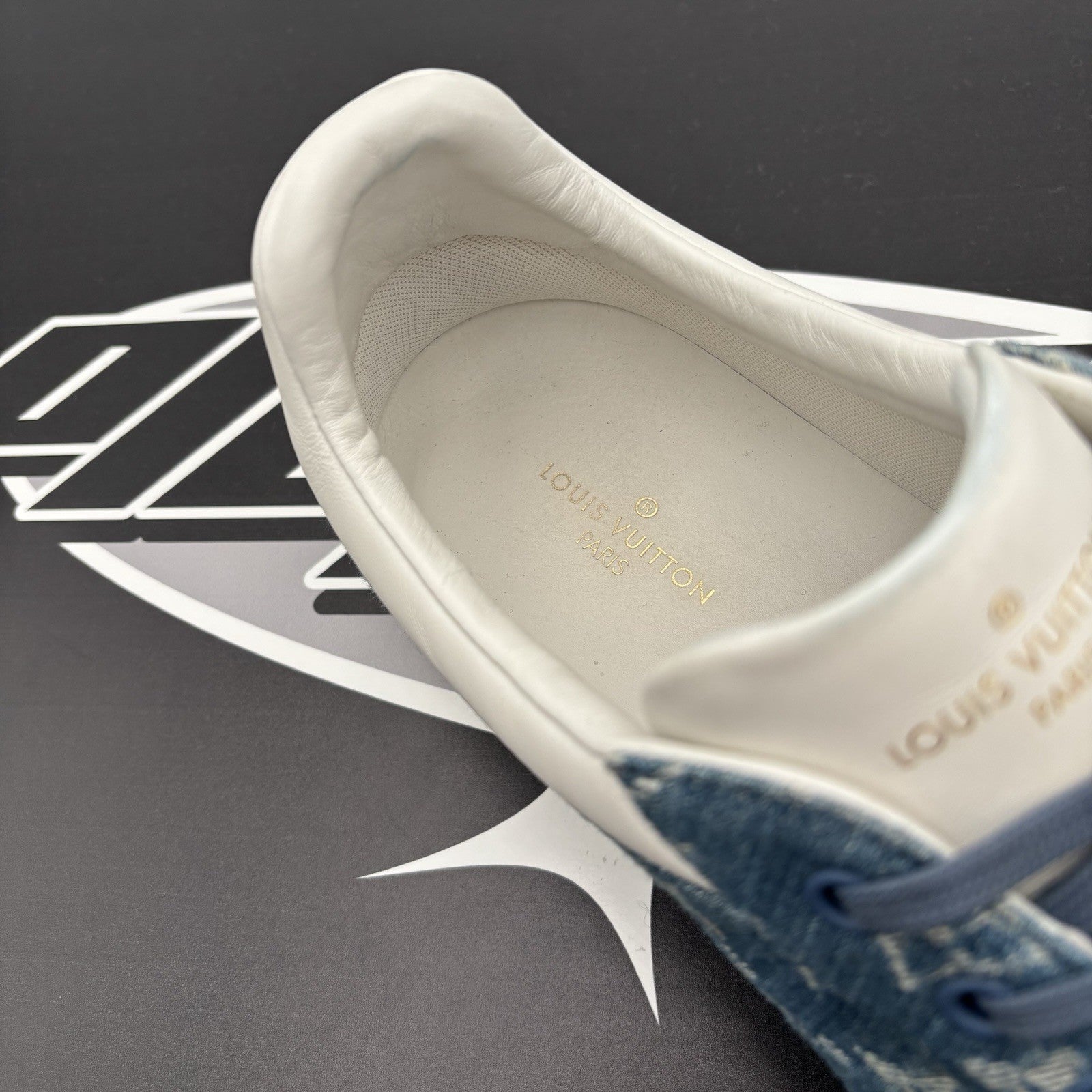 Size 11 LV (12-12.5 US) - Louis Vuitton Luxembourg ‘ Denim Monogram ‘ | GOOD!