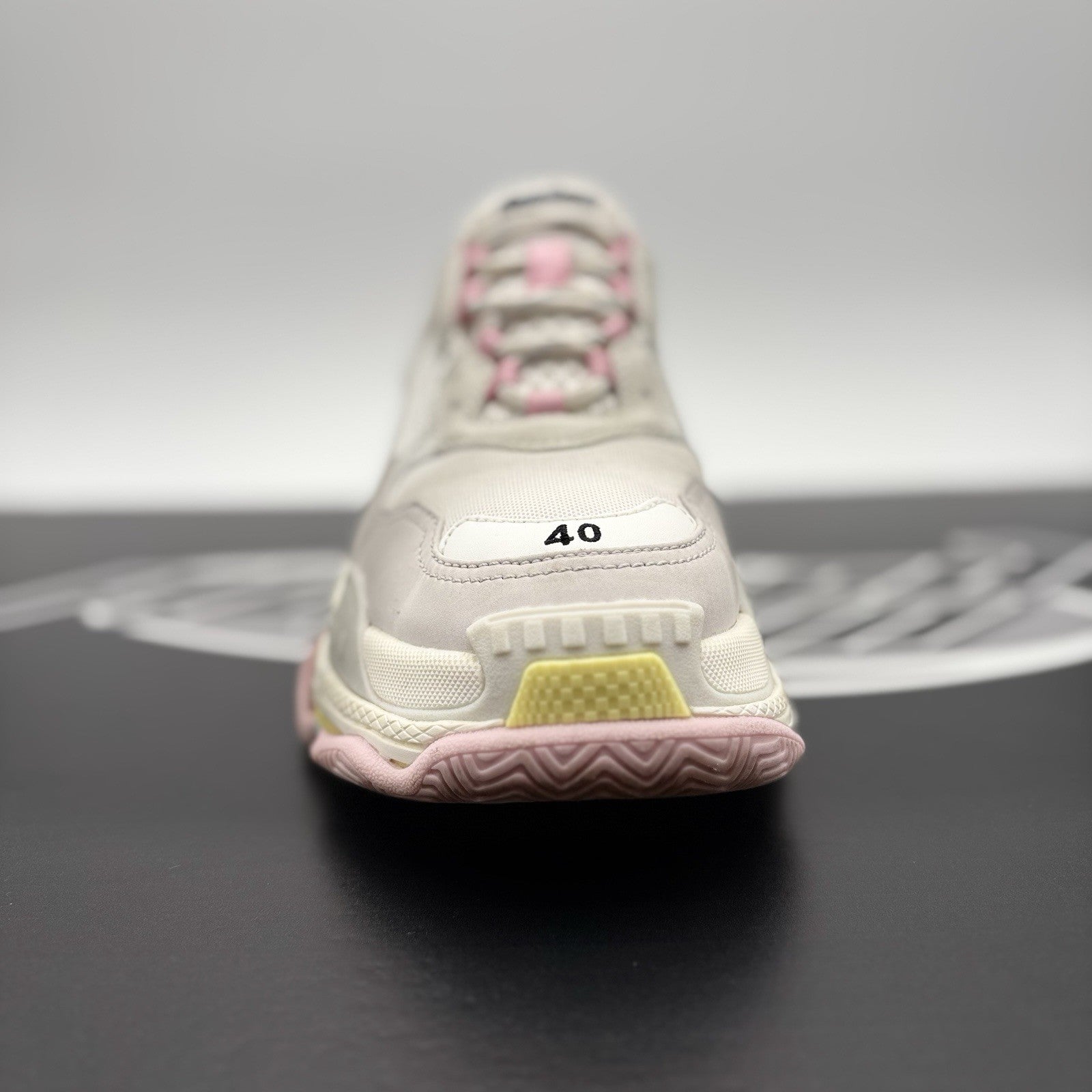 Size 40 (7 US) - Balenciaga Triple S Sneaker ' White, Pink ' | GREAT COND