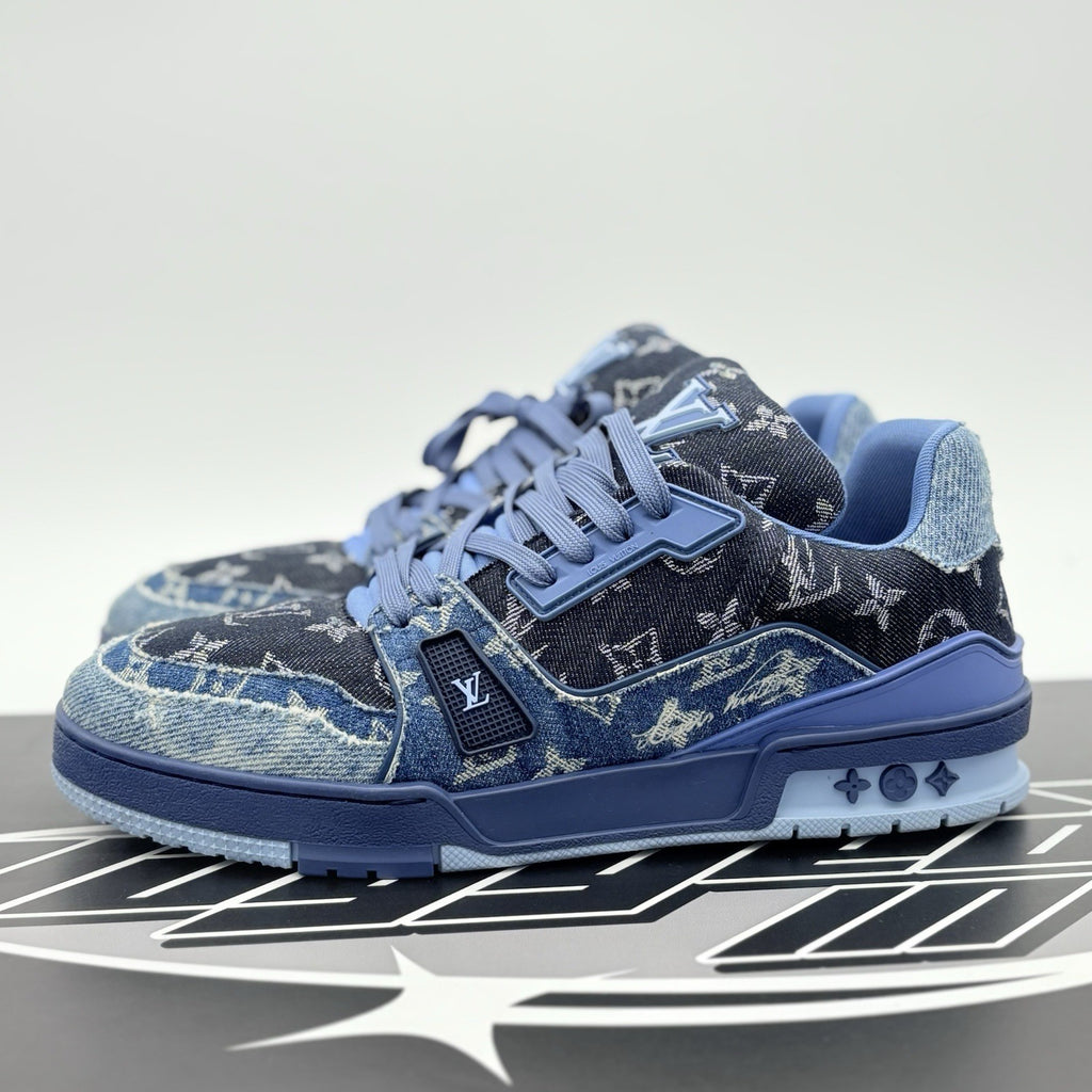 Size 8 LV (9-9.5 US) Louis Vuitton Trainer ' Monogram Blue Denim ' | SUPER CLEAN