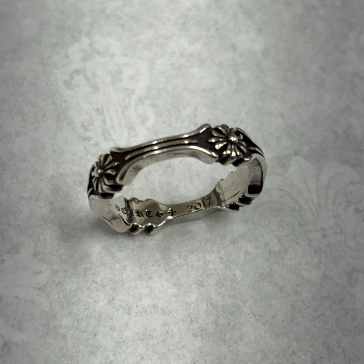 Silver Bone And Cross Ring — photo 7