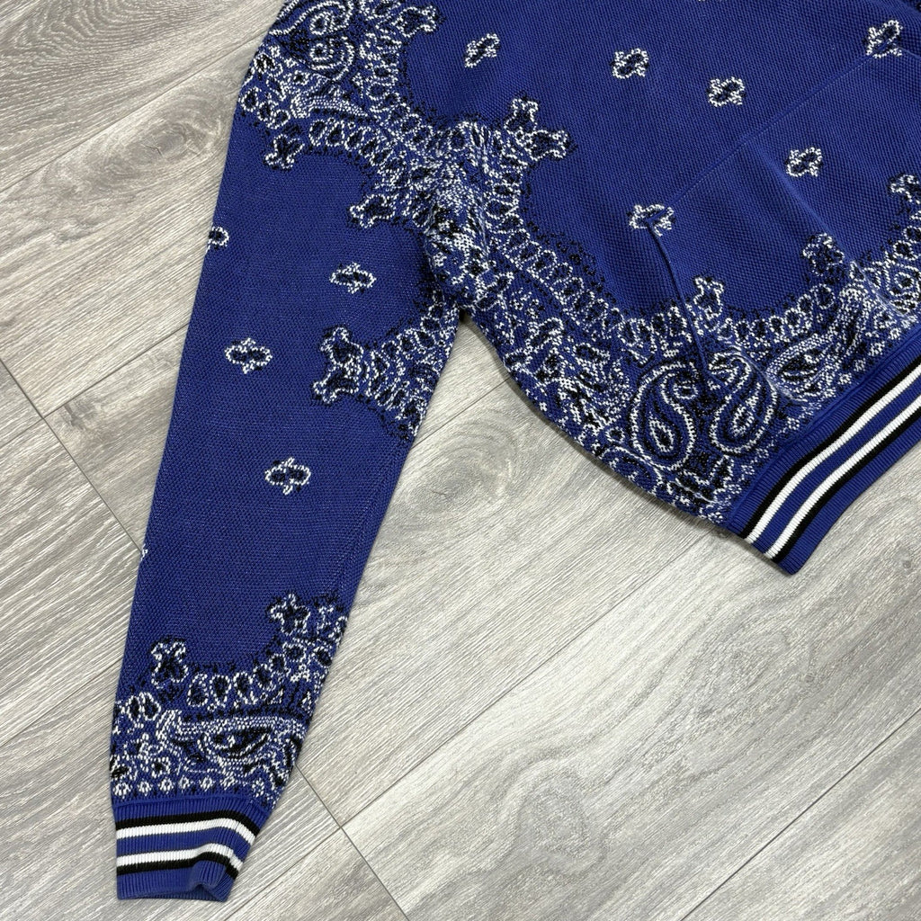 Size XL - Amiri Bandana Basketball Hoodie ' Blue Black ' | GREAT CONDITION!