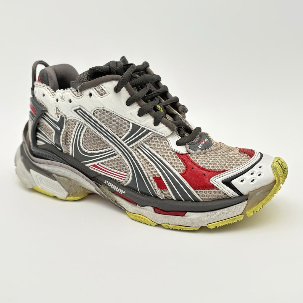 Size 44 (11 US) - Balenciaga Runner ' Black White Red Fluo Yellow ' | GOOD COND!