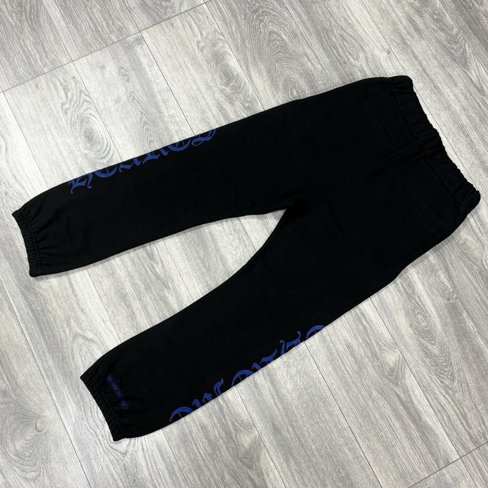 Size Small - Chrome Hearts Horseshoe Logo Sweatpants ' Blue Black ' | NEW!