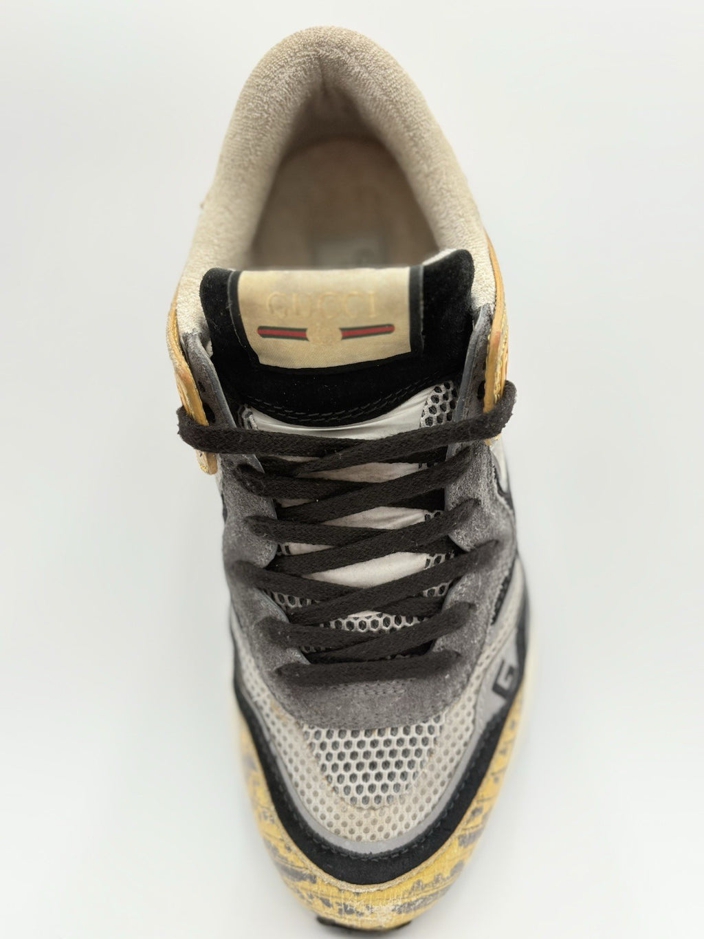 Size 6.5 G (7 US) - Gucci Ultrapace ' Yellow Tejus Printed '