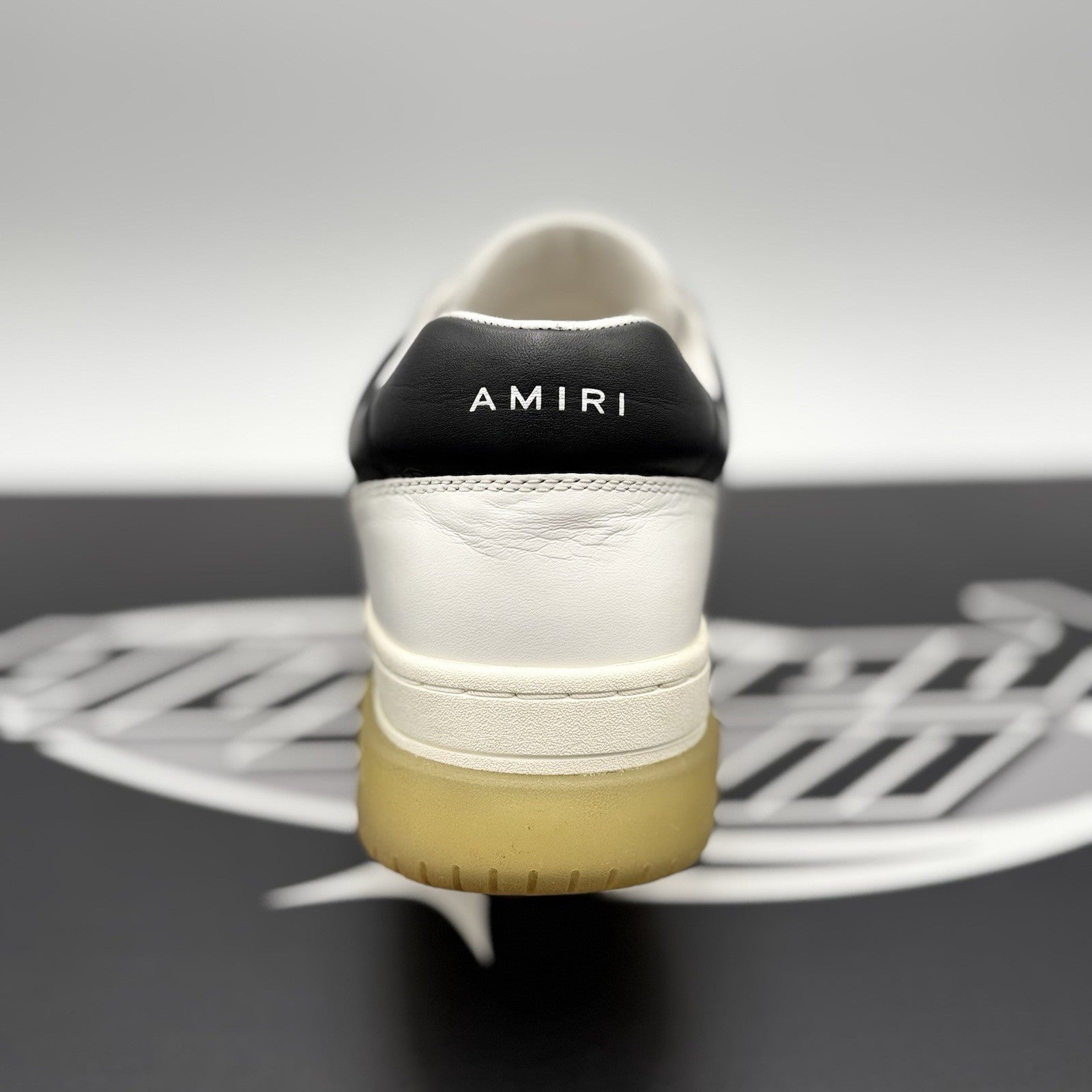 Size 43 (10US) - Amiri Stadium Low Top Sneakers ‘ White , Black ‘ | GOOD COND!