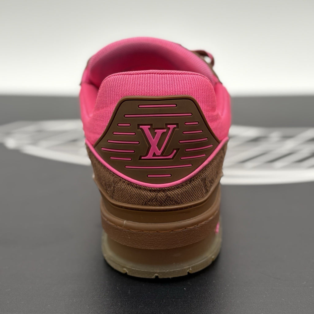 Size 8 LV (9-9.5 US) Louis Vuitton Trainer ' Pink Brown ' | GREAT CONDITION!