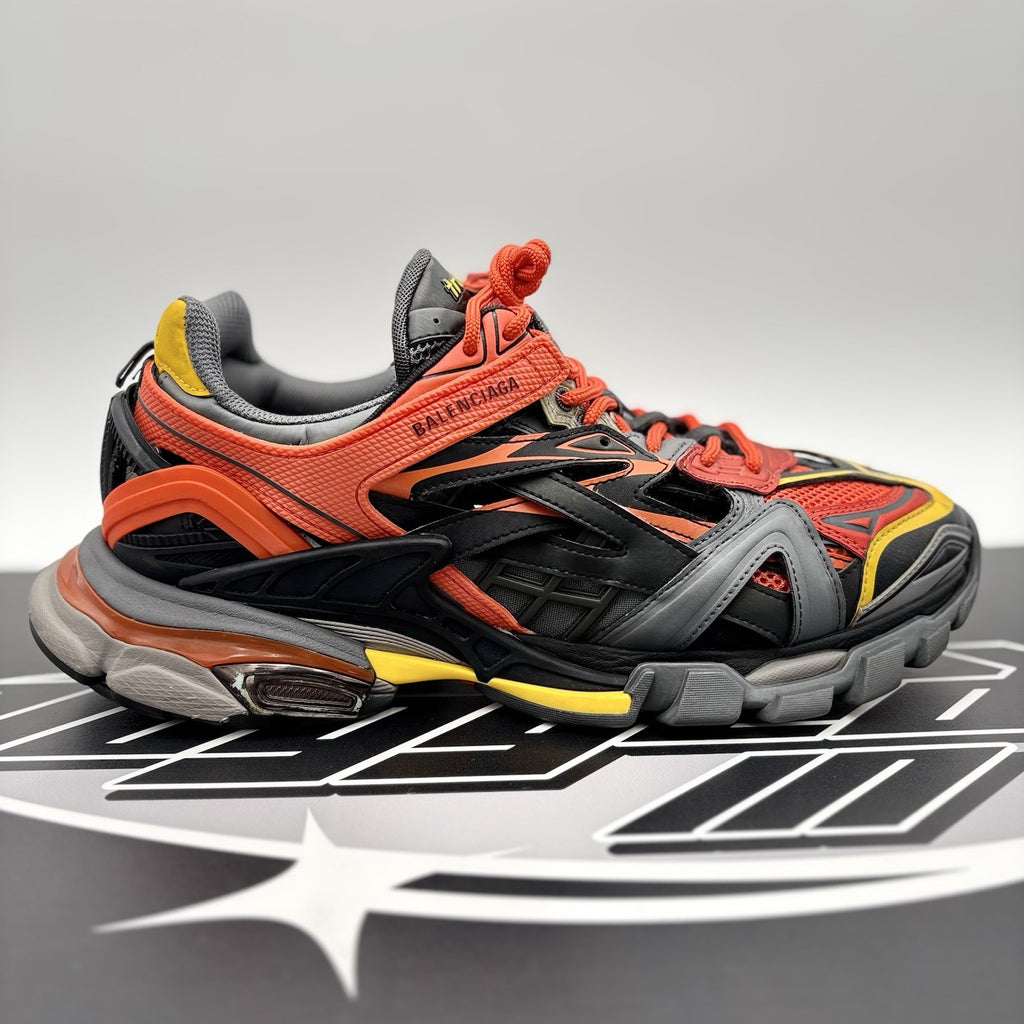 Size 43 (10 US) - Balenciaga Track.2 ' Orange, Yellow, Black ' | GOOD CONDITION!