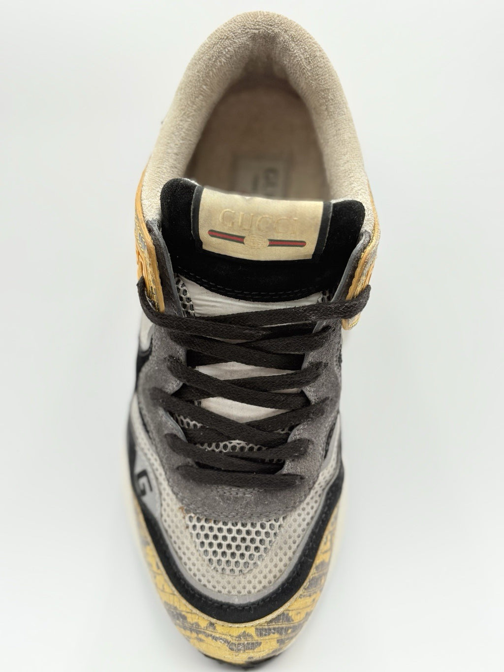 Size 6.5 G (7 US) - Gucci Ultrapace ' Yellow Tejus Printed '