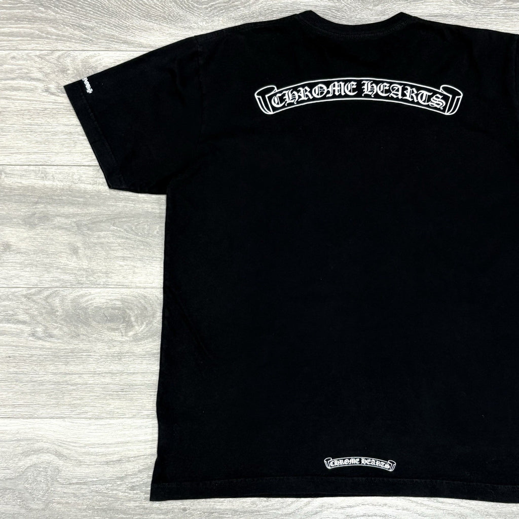 Size XL - Chrome Hearts Scroll Logo T- Shirt ' Black ' | EXCELLENT!