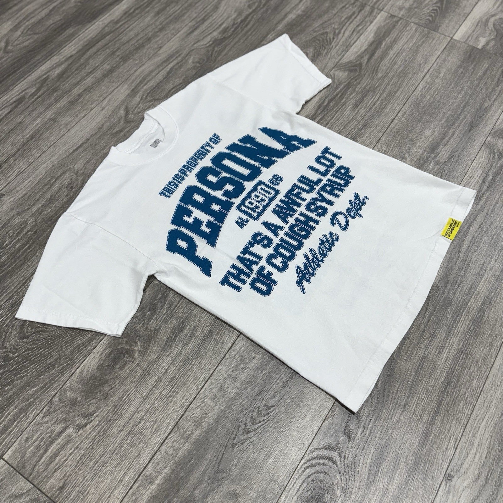Size S - That’s A Awful Lot Of Cough Syrup X Persona T-Shirt ' White ' | NEW!
