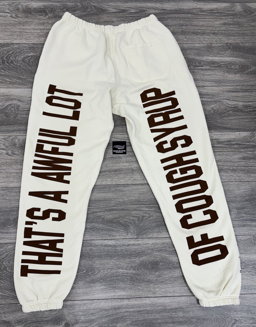 Size XL - That's A Awful Lot Of Cough Syrup Sweats x MLK ‘ Tan ‘ | NEW!
