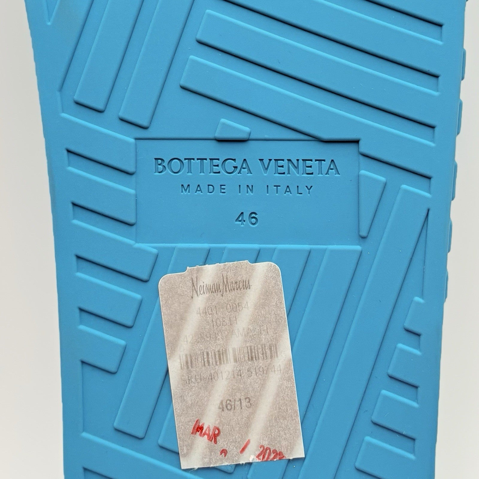 Size 46 (13 US) - Bottega Veneta Rubber Slides ' Blue ' | NEW!