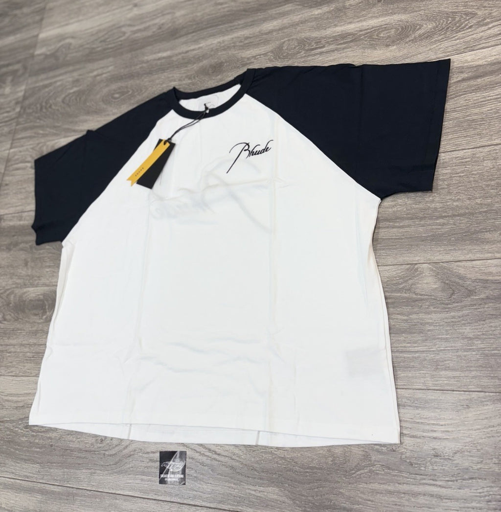 Size Small - Rhude Logo Embroidered Cotton T-Shirt ' Vintage Black ' | NEW!