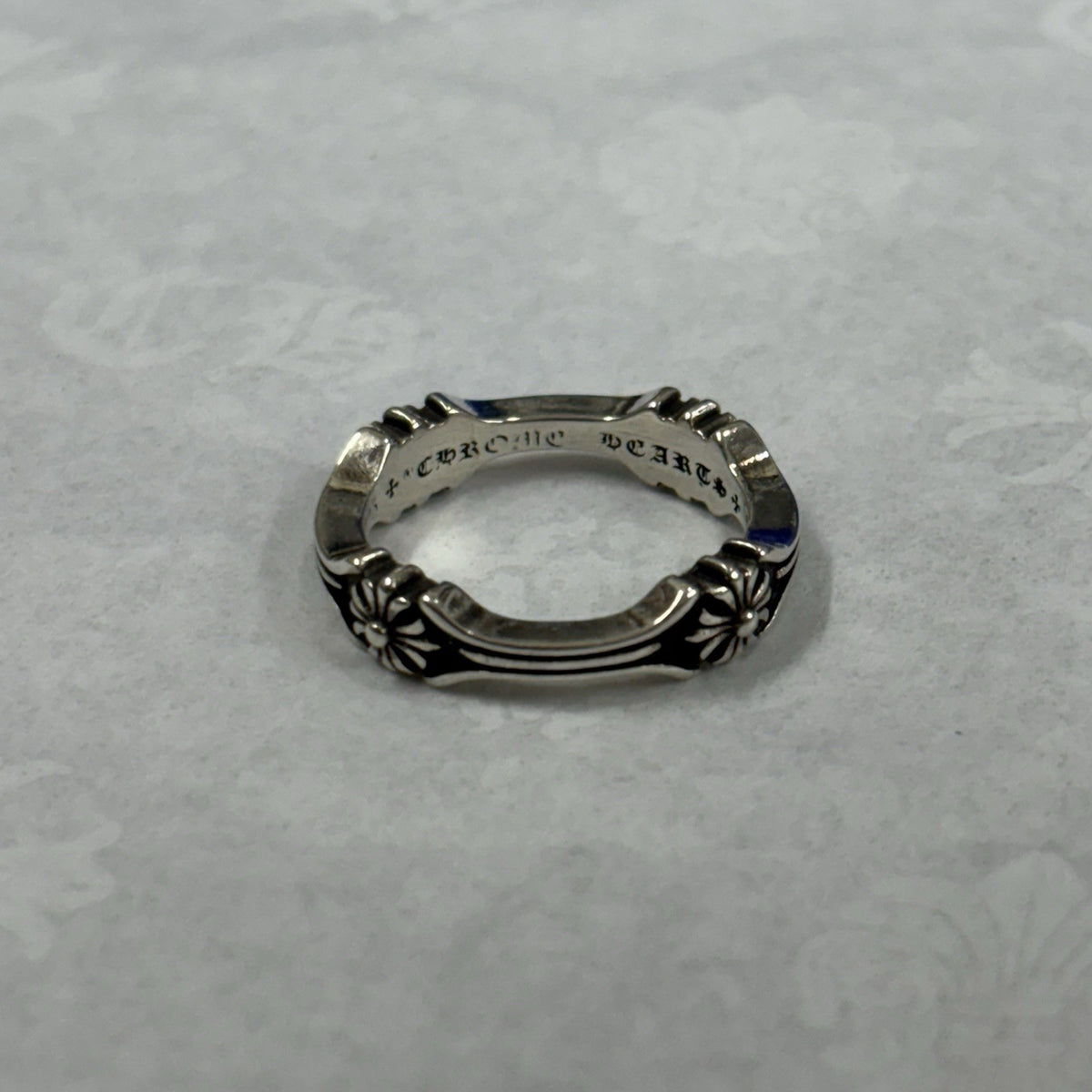 Silver Bone And Cross Ring — photo 3