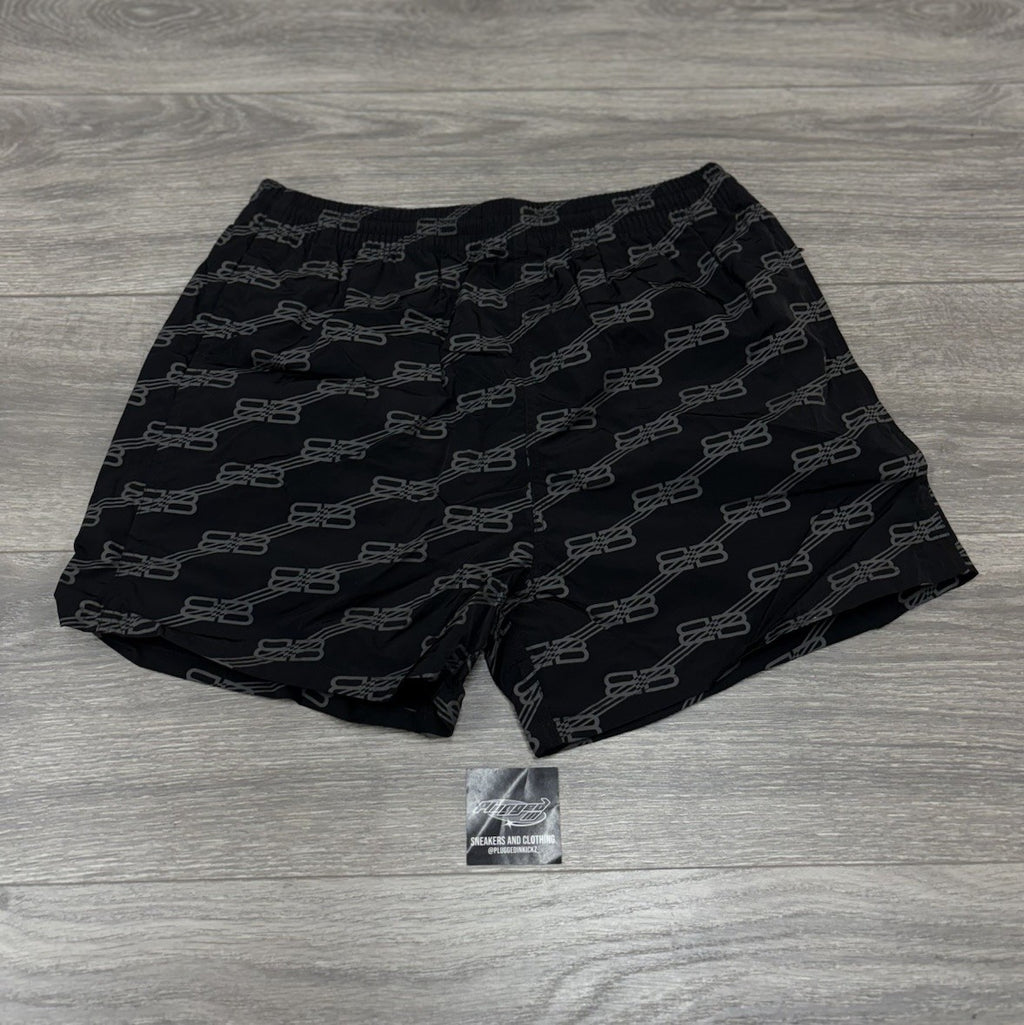Size XS - Balenciaga BB Monogram Swim Shorts ' Black ' | NEW!