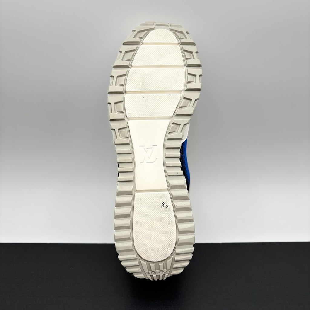 Size 9.5 LV (10-10.5 US) Louis Vuitton Run Away Sneaker ' White, Blue ' | GREAT!