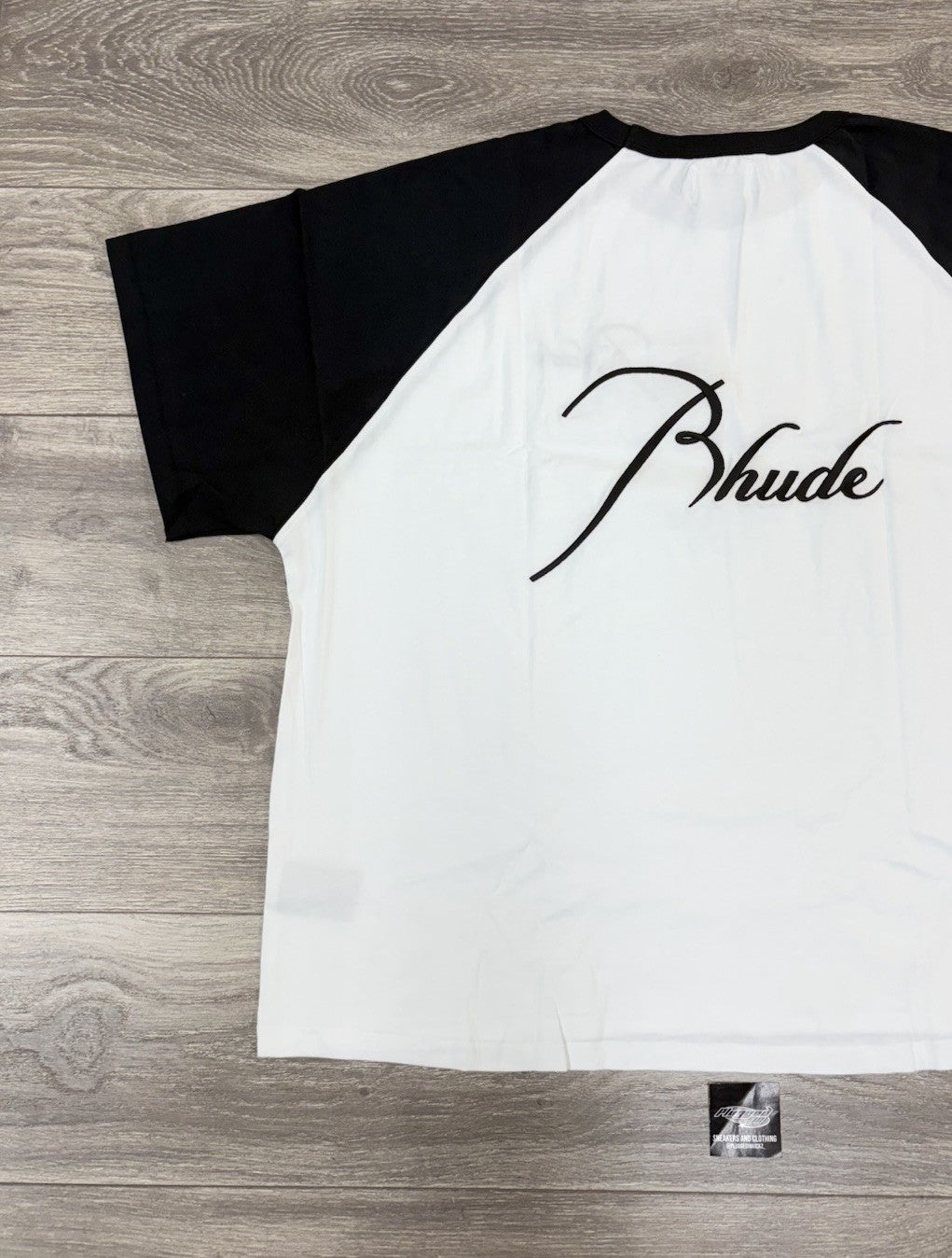 Size Small - Rhude Logo Embroidered Cotton T-Shirt ' Vintage Black ' | NEW!