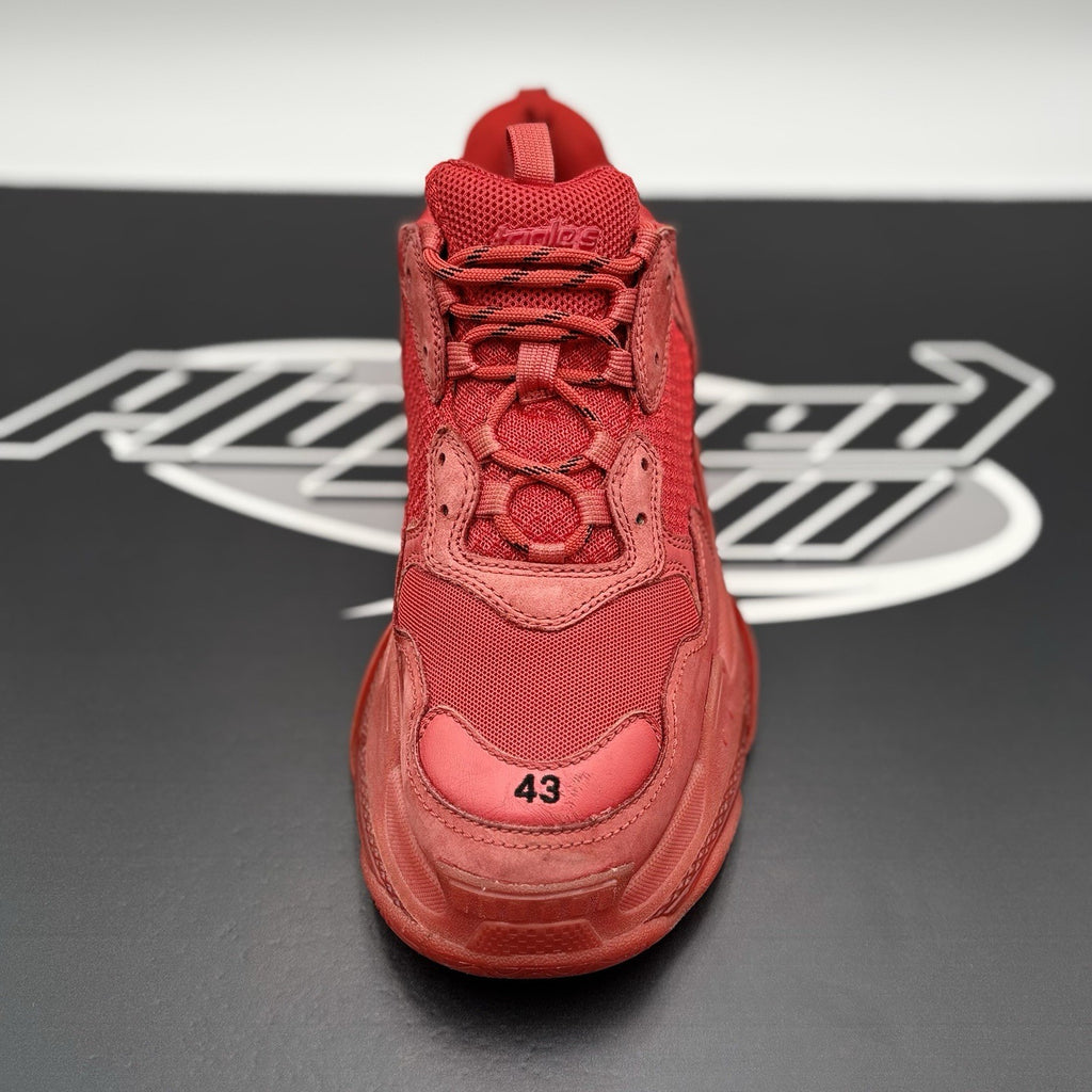 Size 43 (10 US) - Balenciaga Triple S ' Red '