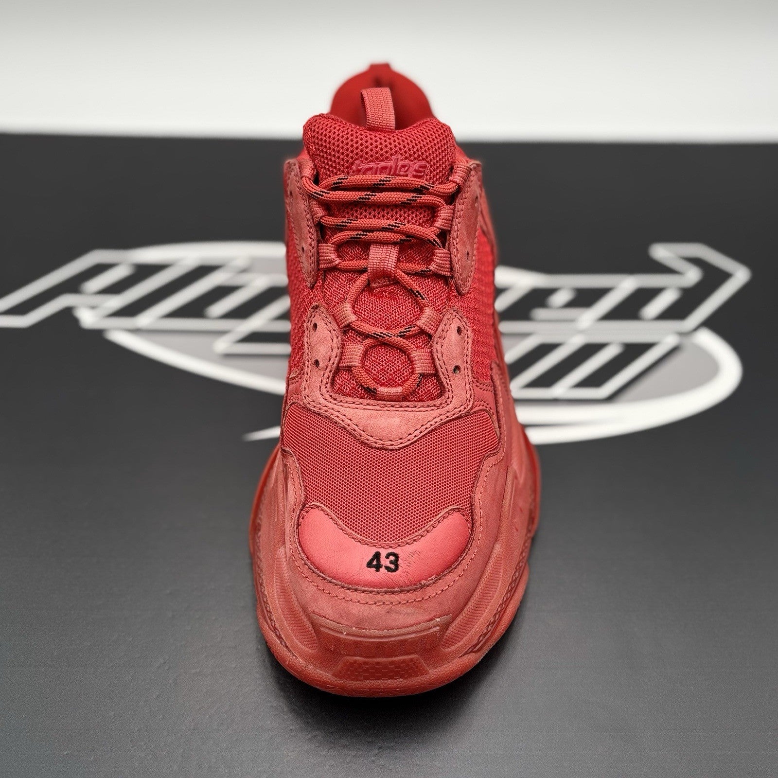 Size 43 (10 US) - Balenciaga Triple S ' Red '
