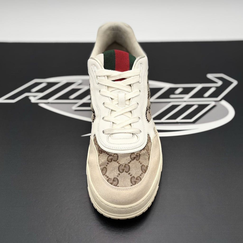Size 11 G (12 US) - Gucci Re-Web Sneakers GG ‘ White, Beige ‘ | GOOD CONDITION!