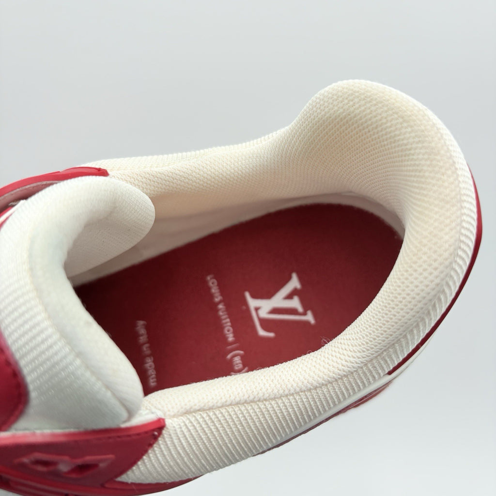 Size 9 LV (10-10.5 US) Louis Vuitton Trainer  ' Red White ' | EXCELLENT COND!