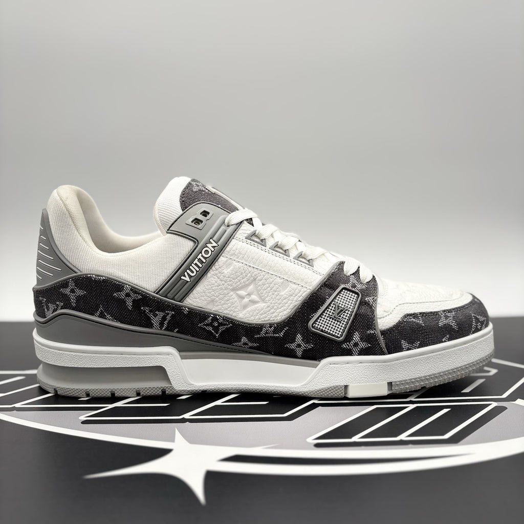 Size 11 LV (12- 12.5 US) Louis Vuitton Trainer ' Grey Denim ' | EXCELLENT!