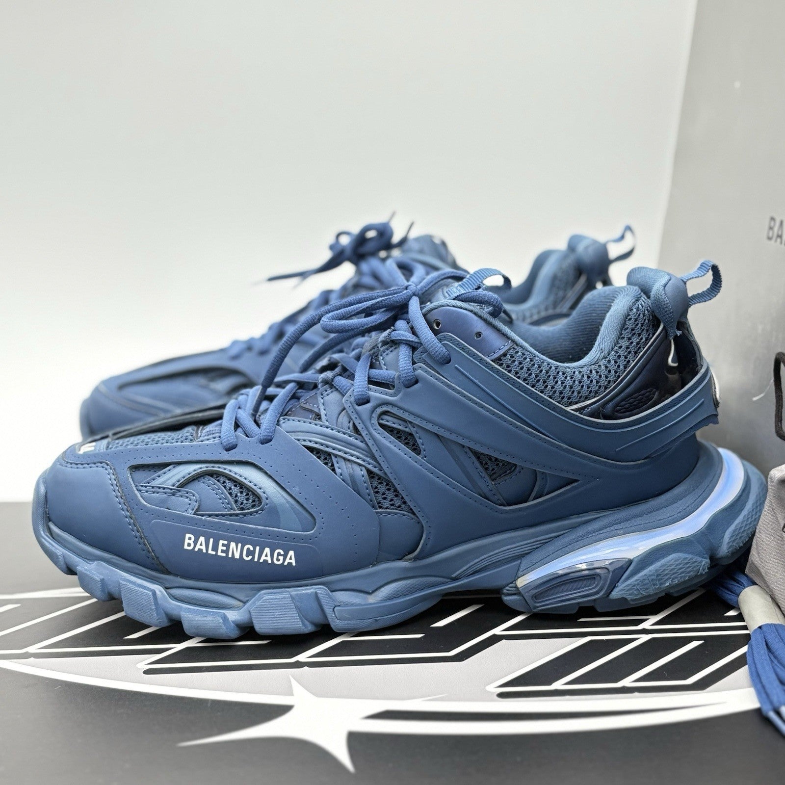 Size 44 (11 US) - Balenciaga Track LED Sneaker ' Navy ' | GREAT CONDITION!