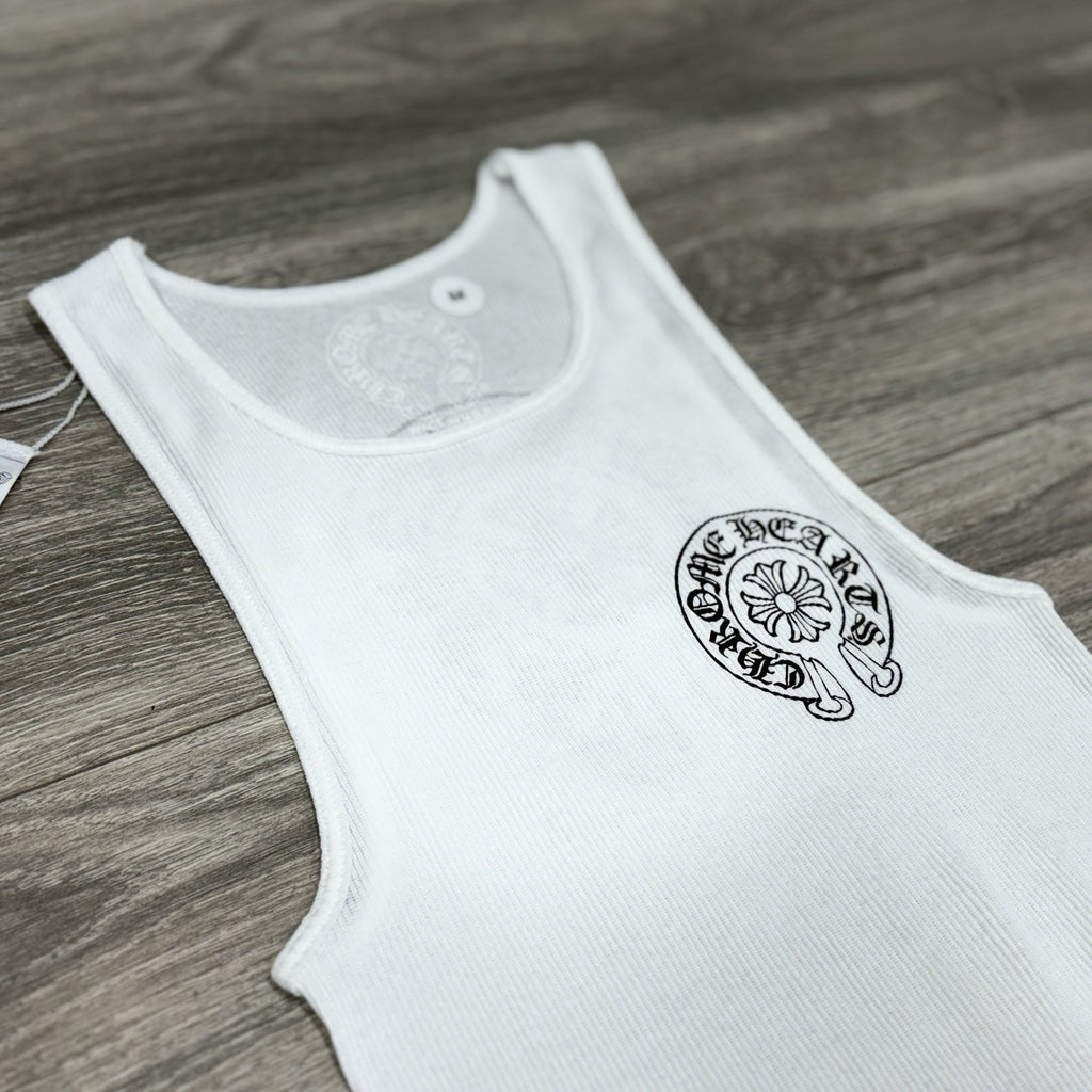 Size Medium - Chrome Hearts Horseshoe Tank Top ' White Black ' BRAND NEW!