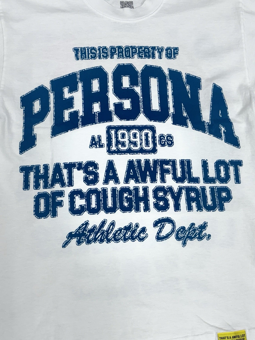 Size S - That’s A Awful Lot Of Cough Syrup X Persona T-Shirt ' White ' | NEW!