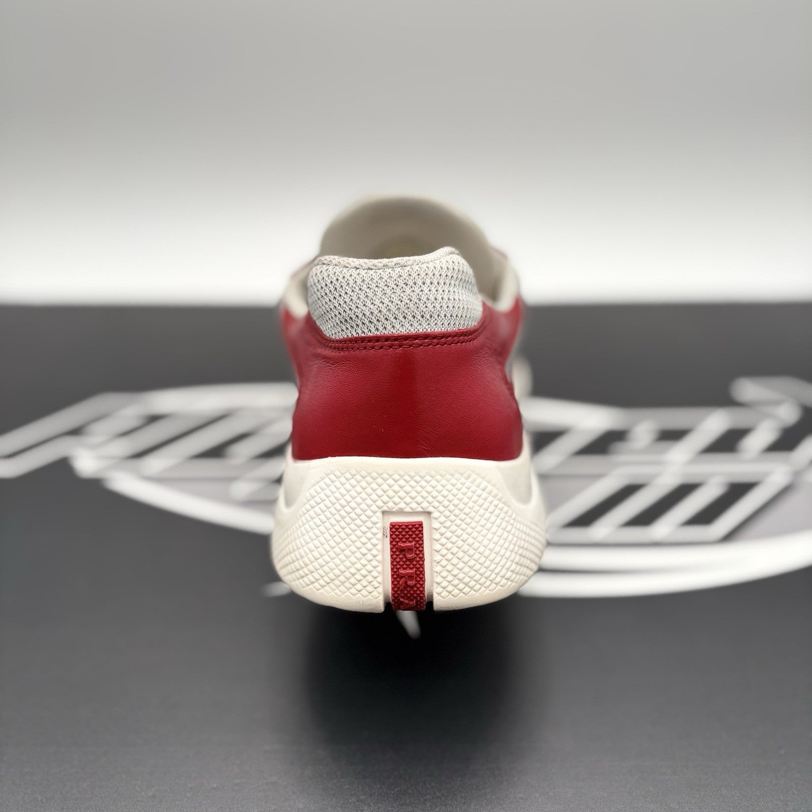 Size 9.5 UK (10.5 US) Prada Americas Cup ' Black White Red ' | GOOD CONDITION!