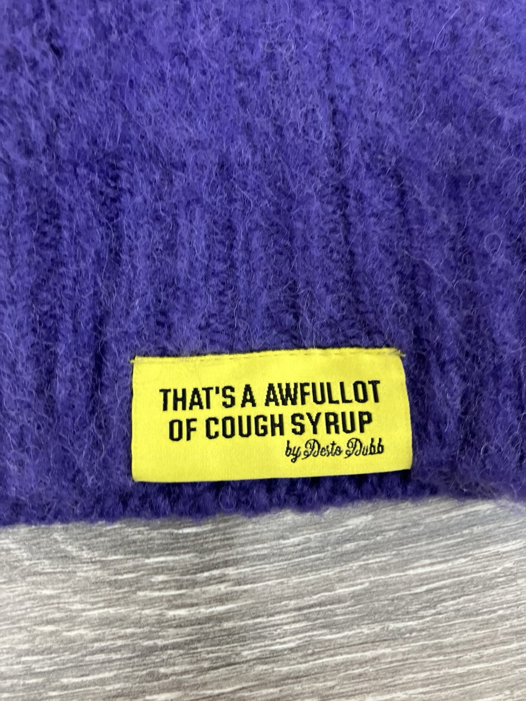 Size XL - That’s A Awful Lot Of Cough Syrup Mohair Sweater  ' Purple ' | NEW!