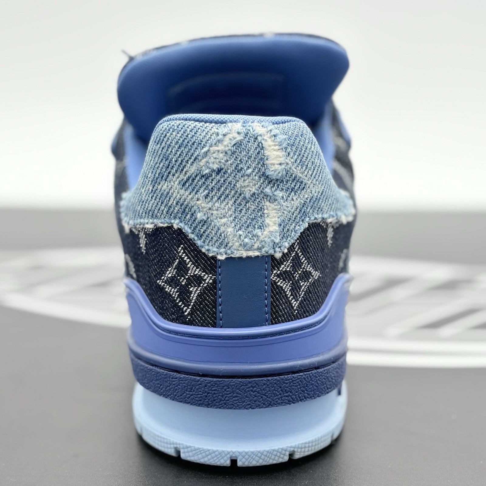 Size 8 LV (9-9.5 US) Louis Vuitton Trainer ' Monogram Blue Denim ' | SUPER CLEAN